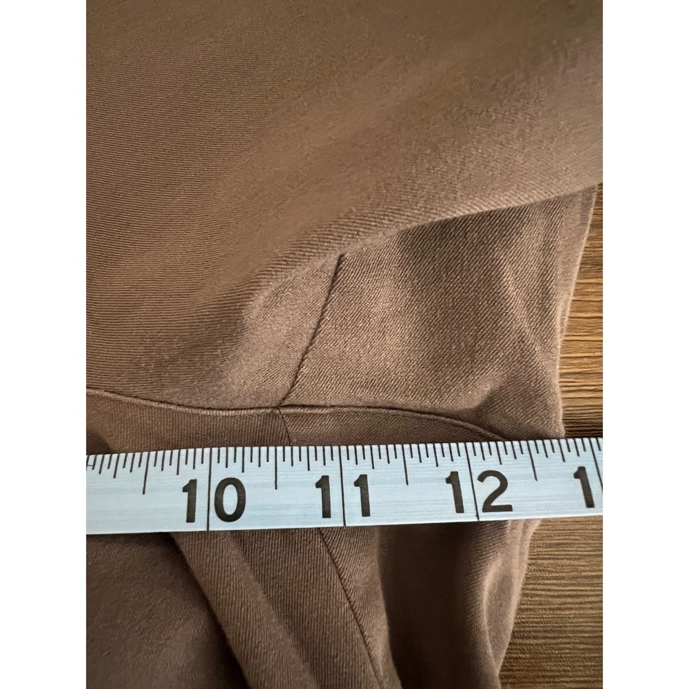 Eileen Fisher Taupe Brown Cropped Twill Pants Womens M Mid Rise Straight Leg - Picture 12 of 15